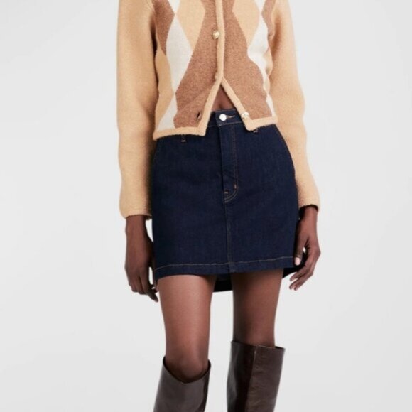 Derek Lam 10 Crosby Dorit Tailored Denim Mini Skirt Size 6/28 - Picture 1 of 5